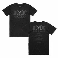 Famous Rock Shop ACDC - Back In Black 40th Anniversary Edition Unisex T-Shirt