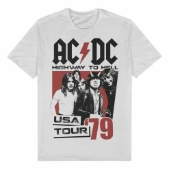 FRS Band Shirts ACDC USA TOUR 79 Unisex Tee White