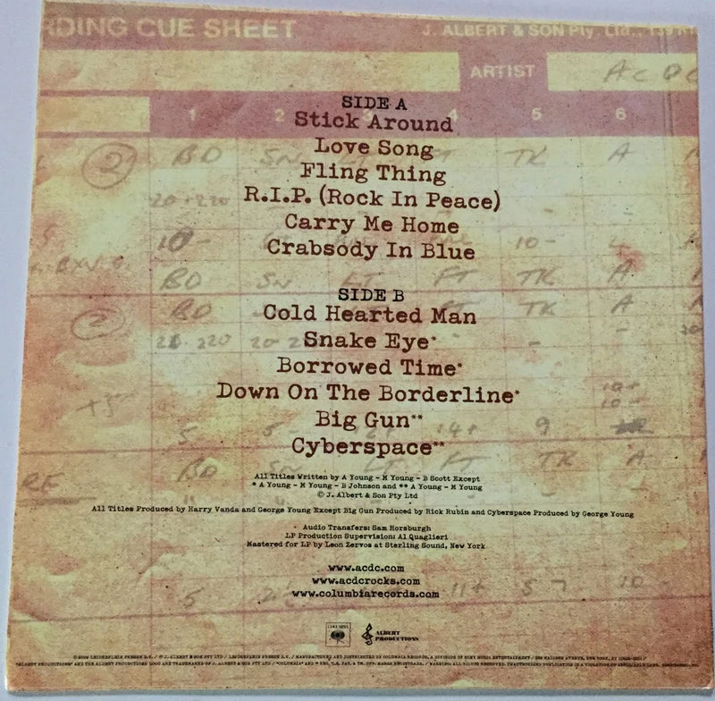 Famous Rock Shop Vinyl Records ACDC - Rarities 2009 *Rare* Vinyl 88697540981-FG1 4 Famous Rock Shop Vinyl Records ACDC - Rarities 2009 *Rare* Vinyl 88697540981-FG1 - Image 2