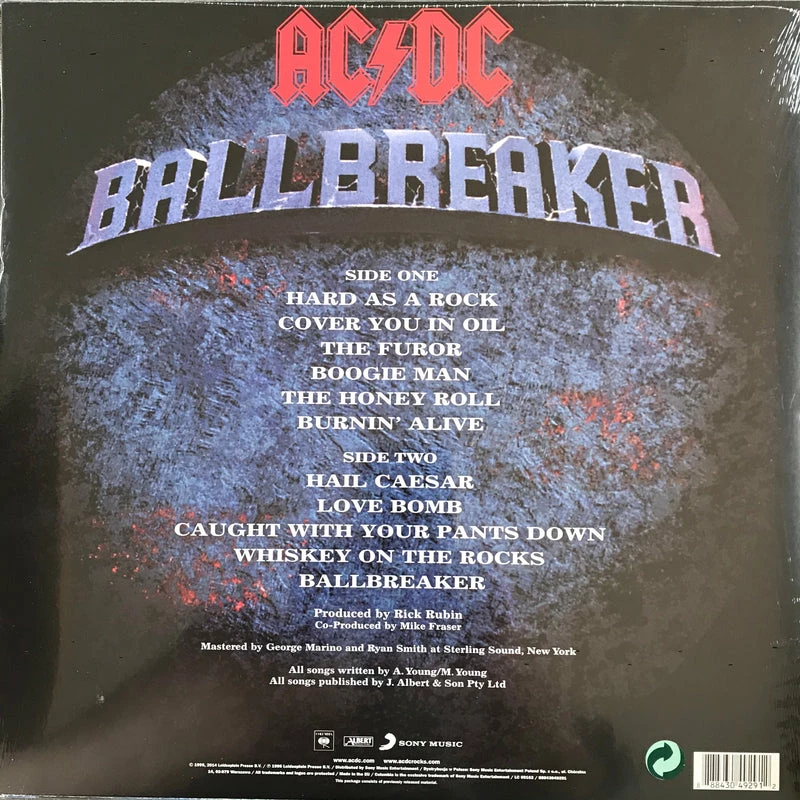 Famous Rock Shop Vinyl Records AC/DC BALLBREAKER Vinyl LP - Image 2