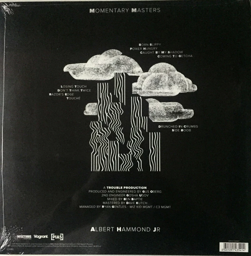 Famous Rock Shop Vinyl Records Albert Hammond Jr. 'Momentary Masters' White Vinyl LP - Image 2