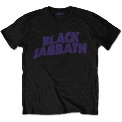 Music & Band Merch Black Sabbath - Wavy Logo Vintage Unisex Tee