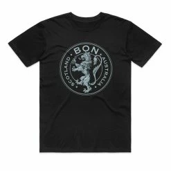 Famous Rock Shop Bon Scott Crest Logo Unisex Tee