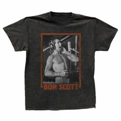 Famous Rock Shop Bon Scott Dirty Deeds 75SR Vintage Wash Unisex Tee