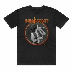 Famous Rock Shop Bon Scott Vic Park Circle Unisex Tee