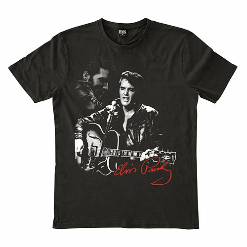 Famous Rock Shop Elvis Photographic Guitar Unisex Tee 3 Famous Rock Shop Elvis Photographic Guitar Unisex Tee