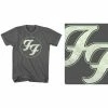FRS Band T- Shirts Foo Fighters Gold FF Logo Unisex T-Shirt -Famous Rock Shop FOOTS08MC 800x