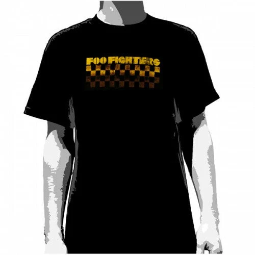 Famous Rock Shop Foo Fighters - Checkers Black T-Shirt