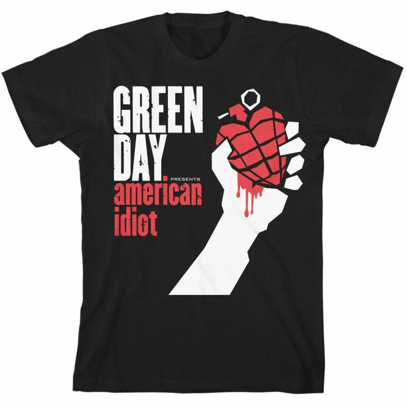 Music & Band Tees Green Day American Idiot T-Shirt Black