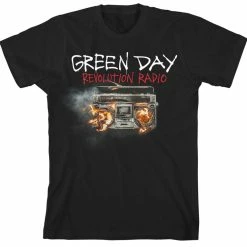 Music & Band Tees Green Day Revolution Radio Cover Black T-Shirt