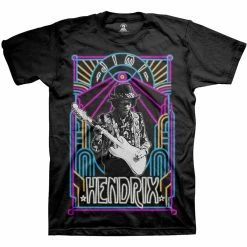 Famous Rock Shop Jimi Hendrix Unisex Tee Electric Lady Land Neon