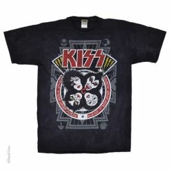 Famous Rock Shop KISS ROCK AND ROLL OVER TIE-DYE UNISEX T-SHIRT