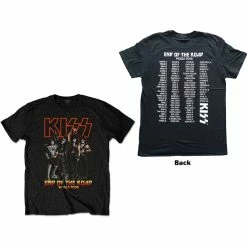 Famous Rock Shop Kiss End Of The Road Tour Unisex T-Shirt Back Print