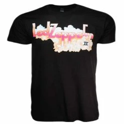 Famous Rock Shop Led Zeppelin 11 Logo With Clouds Unisex Tee
