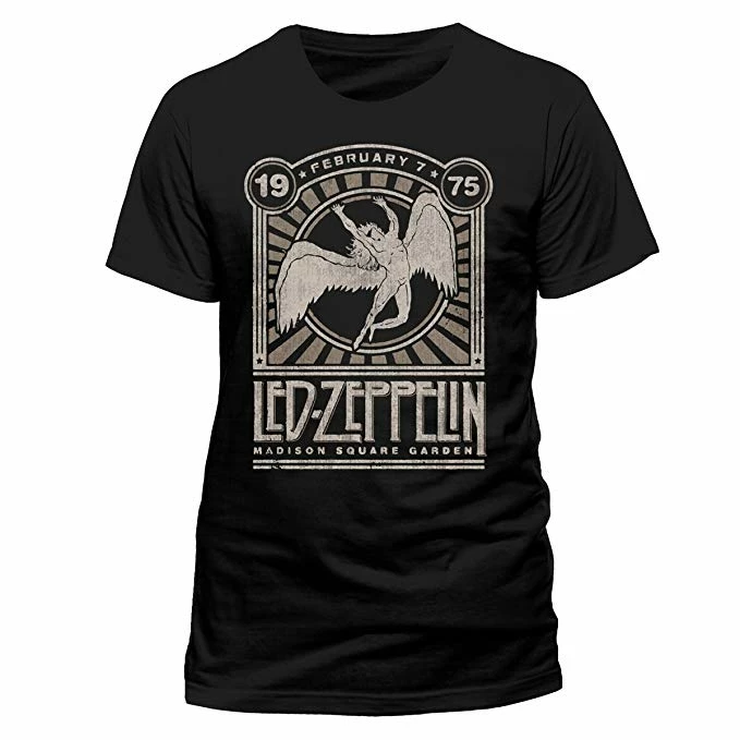Famous Rock Shop Led Zeppelin Madison Square Garden 1975 Unisex Tee