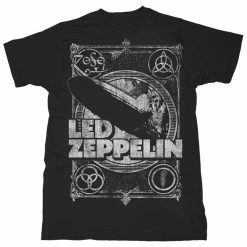 Music & Band Tees Led Zeppelin Shook Me Black Unisex Tee T-Shirt.