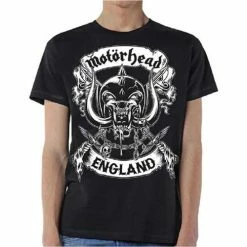 Famous Rock Shop MOTORHEAD CROSSED SWORDS ENGLAND CREST UNISEX T-SHIRT