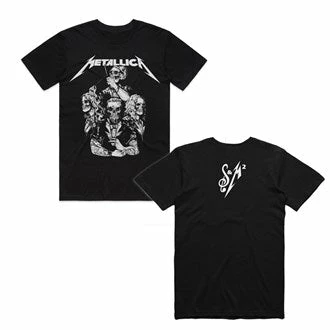 Famous Rock Shop Metallica - S & Amp M2 Skull Tuxedo Unisex T-Shirt 3 Famous Rock Shop Metallica - S & Amp M2 Skull Tuxedo Unisex T-Shirt