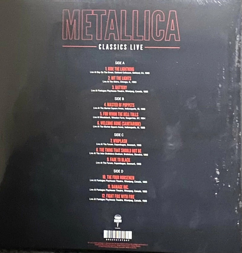 Famous Rock Shop/Vinyl Records Metallica Classics Live Limited Gatefold Vinyl 2 LP 4 Famous Rock Shop/Vinyl Records Metallica Classics Live Limited Gatefold Vinyl 2 LP - Image 2