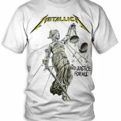 Famous Rock Shop Metallica And Justice For All White Tee