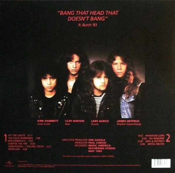 Famous Rock Shop Vinyl Records Metallica - Kill 'Em All Reissue Vinyl LP - Image 2