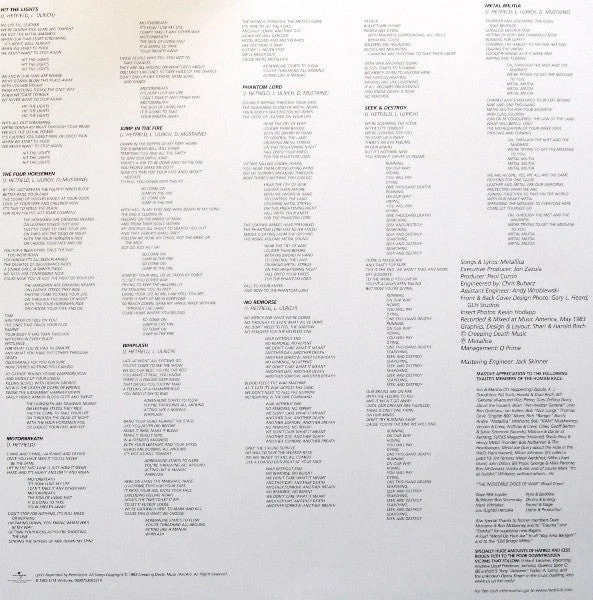 Famous Rock Shop Vinyl Records Metallica - Kill 'Em All Reissue Vinyl LP - Image 4