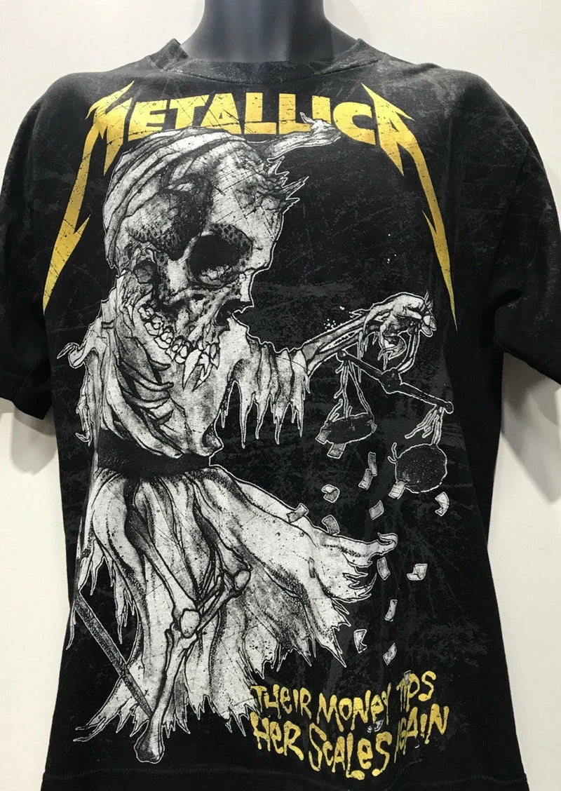 Famous Rock Shop Metallica Their Money Tips Her Scales Again T-shirt
