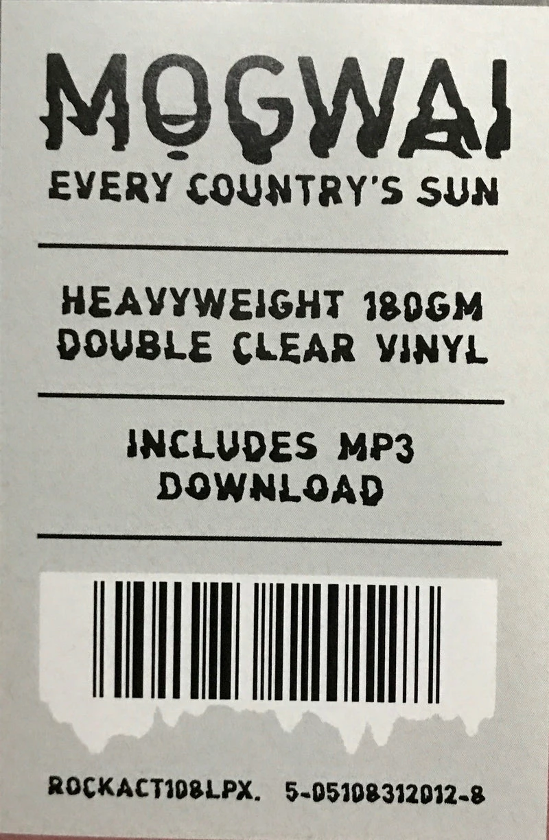 Famous Rock Shop Vinyl Records Mogwai Every Countrys Sun Limited Edition Clear 2LP Indie Exclusive Vinyl LP - Image 3