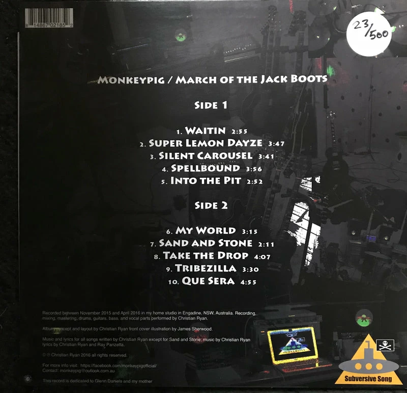 Famous Rock Shop Vinyl Records Monkeypig March Of The Jack Boots - Image 2