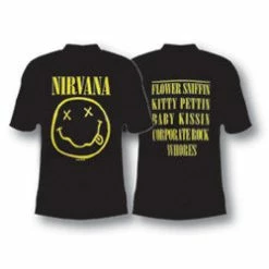FRS Band T-Shirts Nirvana Smiley Logo T-Shirt Tee