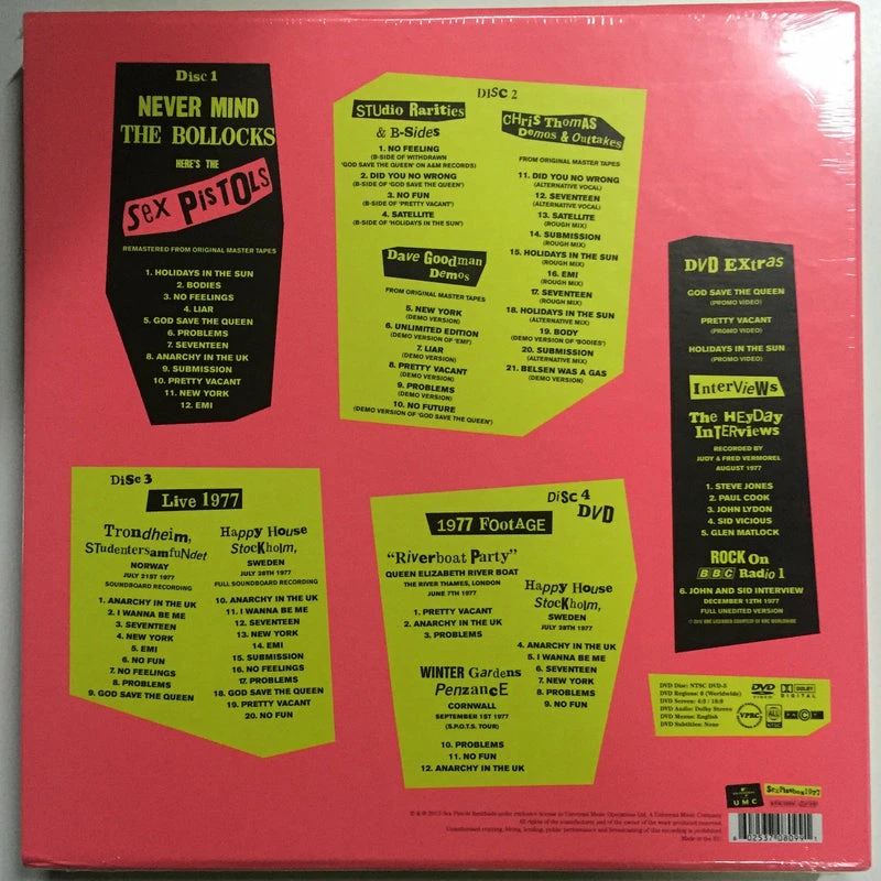 Famous Rock Shop Vinyl Records Never Mind The Bollocks Here's The Sex Pistols (Special 35th Anniversary Edition) 3CD's Remastered From Original Tapes & DVD 3 Famous Rock Shop Vinyl Records Never Mind The Bollocks Here's The Sex Pistols (Special 35th Anniversary Edition) 3CD's Remastered From Original Tapes & DVD - Image 2