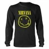 Band & Music Merchandise Long Sleeve Tee Nirvana Smiley Logo LS T-Shirt Black -Famous Rock Shop NirvanaSmileyLogoLST ShirtBlack 800x
