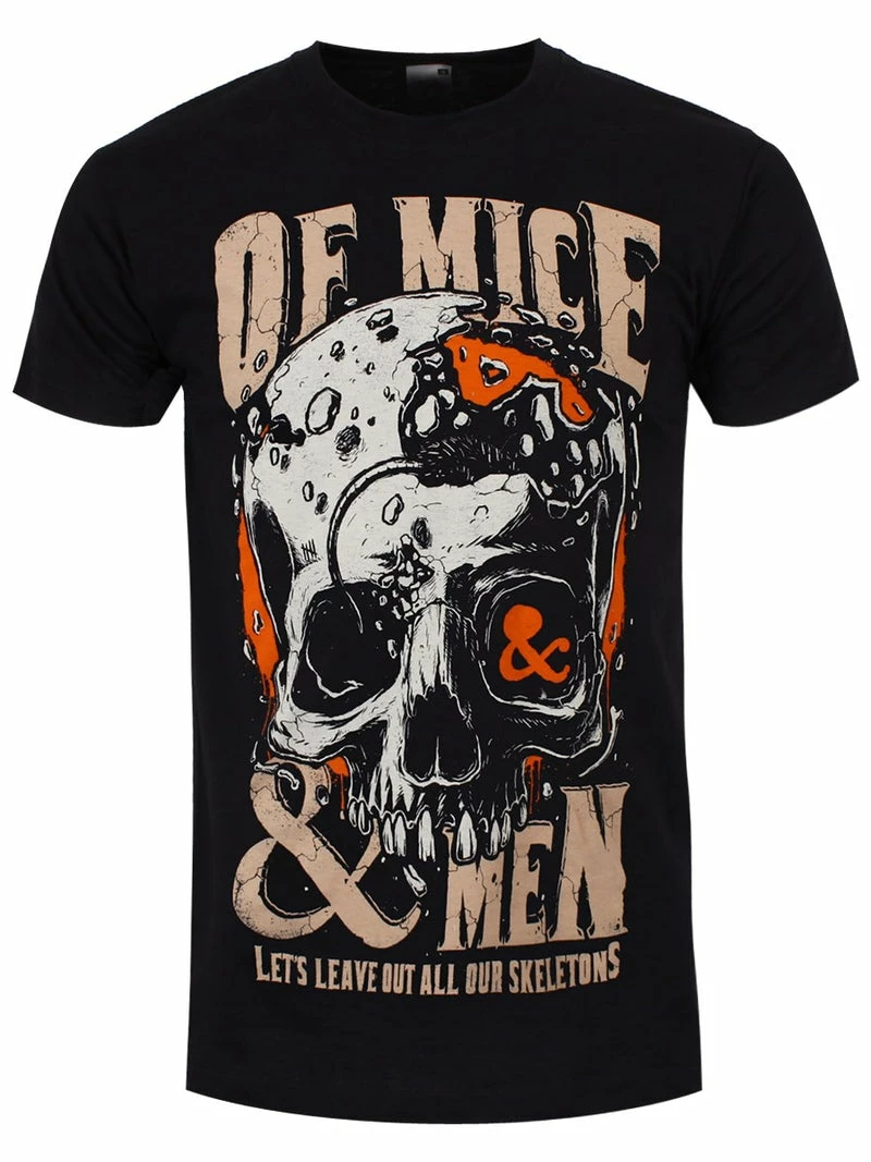 Famous Rock Shop Of Mice And Men Lets Leave Out All Our Skeletons Men's T-Shirt Black