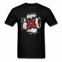 Famous Rock Shop Red Hot Chili Peppers Men's T-shirt Blood Sugar Sex Magik Colour Black.