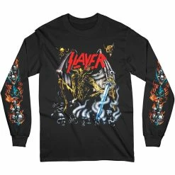 Band & Music Merchandise Long Sleeve Tee Slayer Airbrush Demon Unisex Long Sleeved