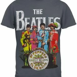 Band Merchandise The Beatles Sgt Pepper Unisex Tee Grey