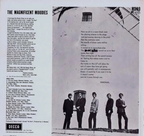 Famous Rock Shop Vinyl Records The Moody Blues ‎– The Magnificent Moodies LP Vinyl LP - Image 2