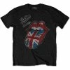 FRS Band T-Shirts The Rolling Stones - Vintage British Tongue T-Shirt -Famous Rock Shop The Rolling Stones Men s Tee Vintage British Tongue with Soft Hand InksRSTS16MB 800x