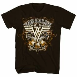 Famous Rock Shop Van Halen Rock N Roll Unisex Tee Brown