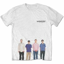 Famous Rock Shop Weezer Blue Album Unisex T-Shirt White
