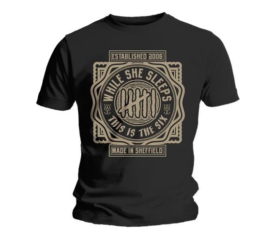 Famous Rock Shop While She Sleeps This Is Six T-Shirt 3 Famous Rock Shop While She Sleeps This Is Six T-Shirt
