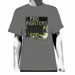 Famous Rock Shop Foo Fighters Guitar Grey T-Shirt Men's