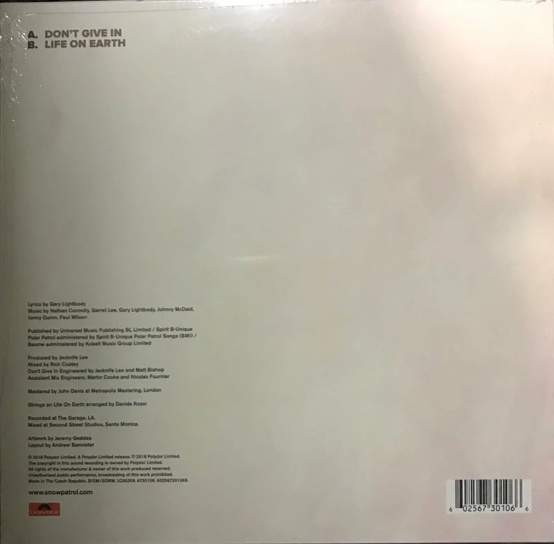 Famous Rock Shop Vinyl Records Snow Patrol Don't Give In 10inch 4 Famous Rock Shop Vinyl Records Snow Patrol Don't Give In 10inch - Image 2