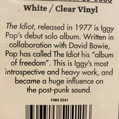 Famous Rock Shop/Vinyl Records Iggy Pop The Idiot Limited Edition White Clear Vinyl 7 Famous Rock Shop/Vinyl Records Iggy Pop The Idiot Limited Edition White Clear Vinyl -Famous Rock Shop image 7062d8eb aabb 489f 8312 181677a6a63a 800x
