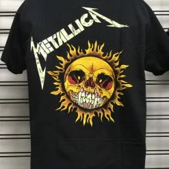 Famous Rock Shop Metallica Flaming Skull Unisex Tee T-Shirt -Famous Rock Shop image 70bbff39 d11c 4240 a4da c3cc3744e7db 800x