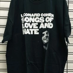 Famous Rock Shop Leonard Cohen Love & Hate T-Shirt Tee Black