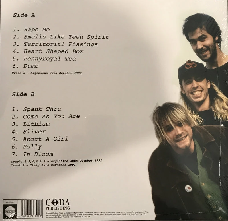 Famous Rock Shop Vinyl Records NIRVANA GREATEST HITS LIVE ON AIR BLUE VINYL LP - Image 2